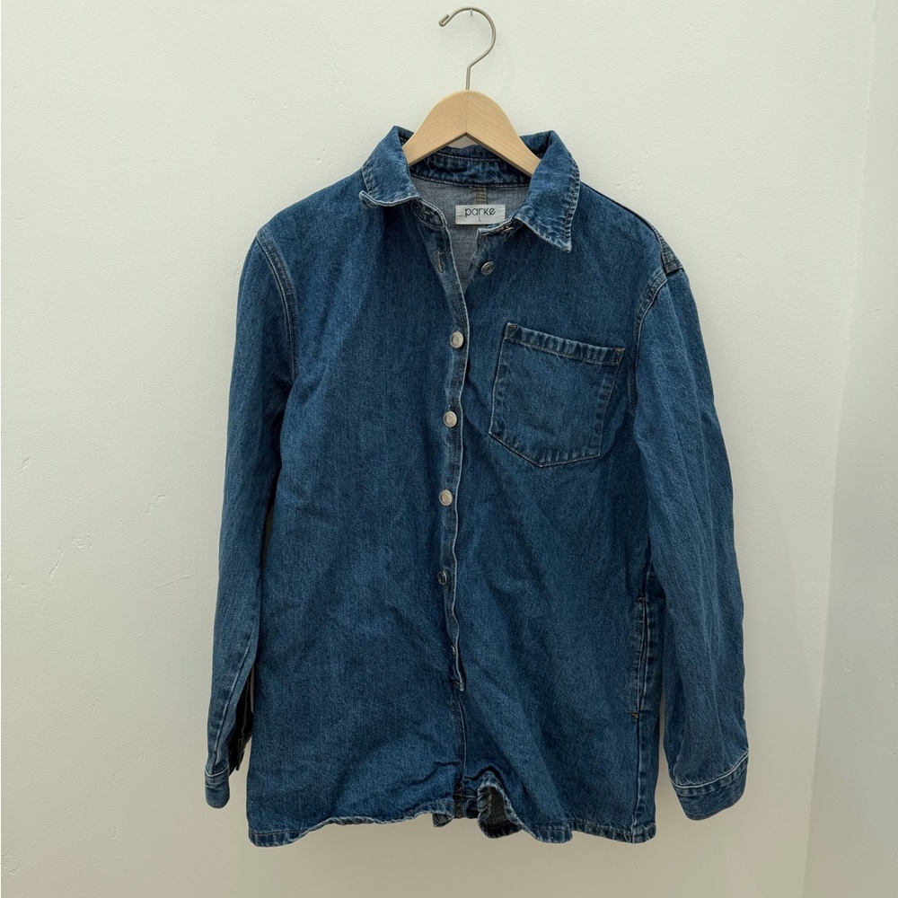 Parke Long Sleeve Denim Romper